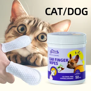 50pcs Pet Multi-purpose Cleaning Finger Wet Wipes